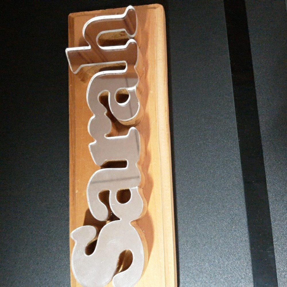 Sarah Mirror Name Wood Sign